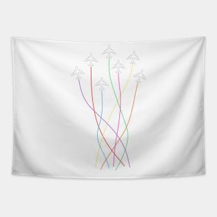 Airplane ribbons Tapestry