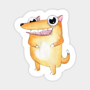 Orange Weasel Magnet