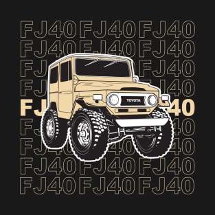 FJ40 Stacked in Tan T-Shirt