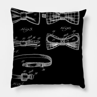 Reversible Necktie Vintage Patent Hand Drawing Pillow