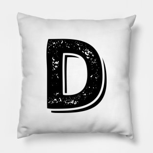 Capital Letter D Name Initial Monogram Pillow