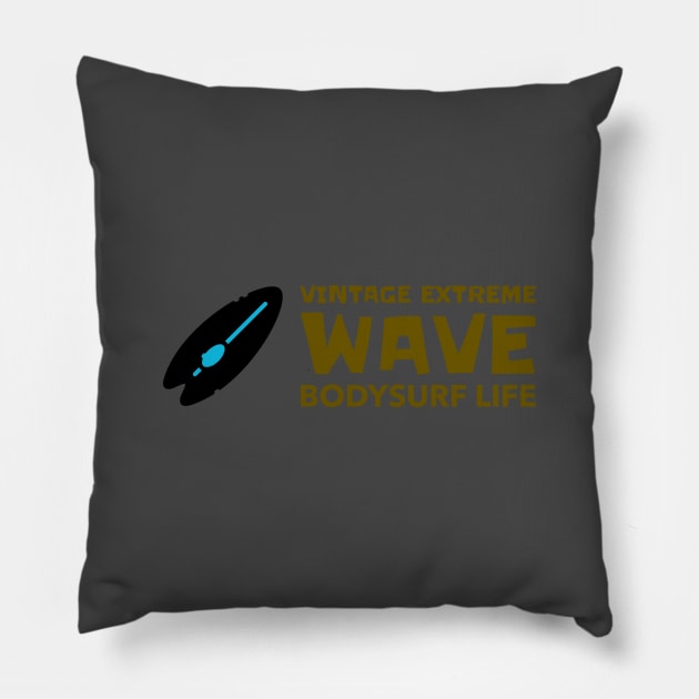 VINTAGE BODYSURF Pillow by bodyinsurf