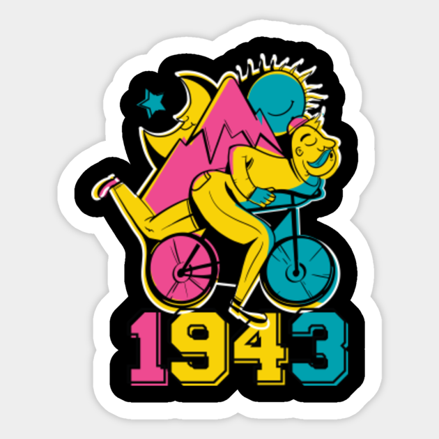 Lsd Albert Hofmann Bicycle 1943 Acid Lsd Sticker Teepublic Uk