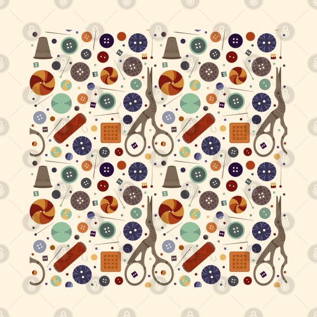 Tailor Shop Seamless Pattern by Simplulina