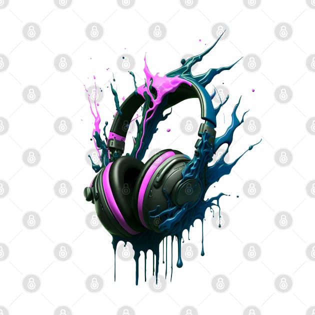 Graffiti Groove Hip Hop Headphones by 2wear Grafix