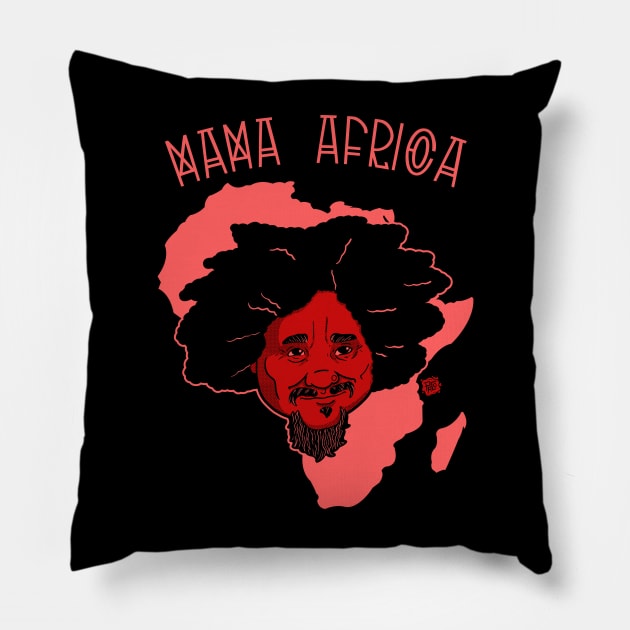 MAMA AFRICA Pillow by Vallegrito