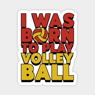 I Was Born To Play Volleyball Magnet