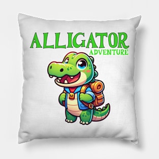 alligator adventure Pillow