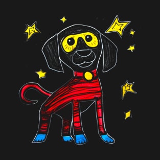 Crayon Superhero Puppy #1 T-Shirt