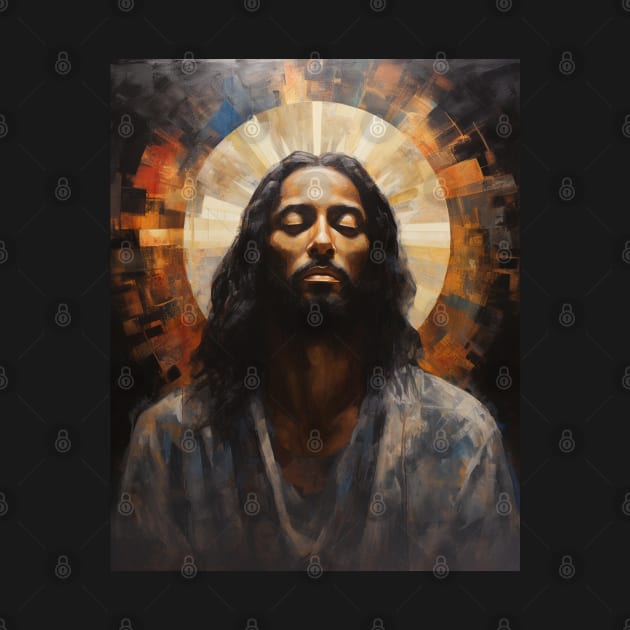 African American Art Black Jesus Christ in Prayer by AI Art Originals