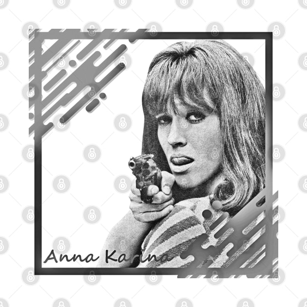 Anna Karina in Black & White Frame Concept by Mysimplicity.art