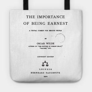 Importance of Being Earnest Tote