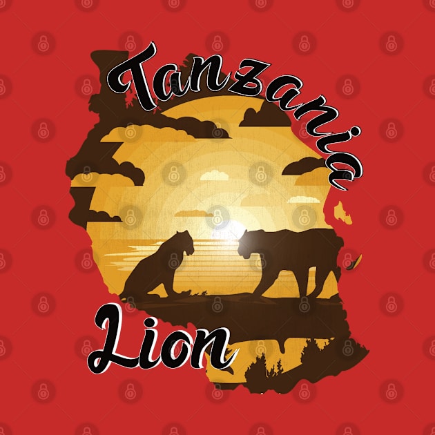 Lions Family in Tanzania Safari by Chipity-Design