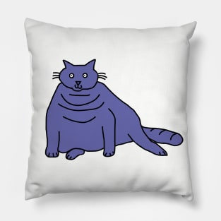 Very Peri Periwinkle Blue Chonk Cat Color of the Year 2022 Pillow