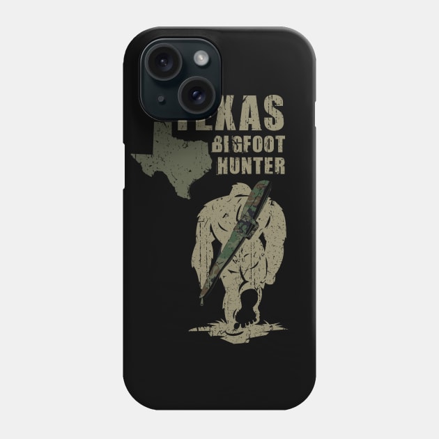 Texas Bigfoot Hunter - Retro Bigfoot Vintage Phone Case by Tesszero