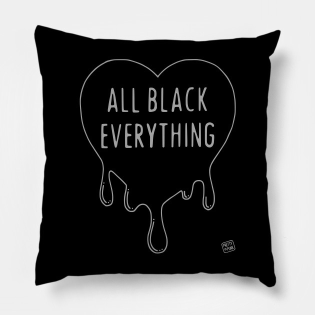 black heart pillow