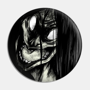 Scary Lady Face Pin