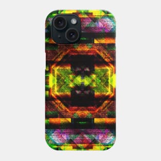 Glitchy Geometric Pattern Phone Case