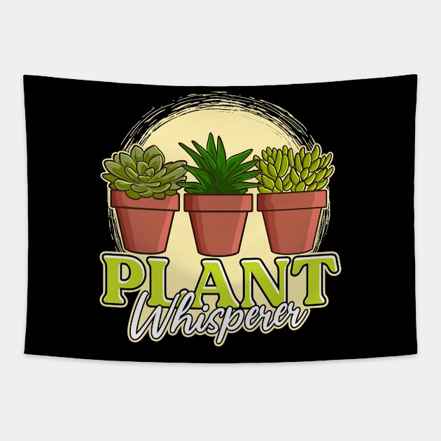 Funny Plant Whisperer Gardening Pun Tapestry by theperfectpresents