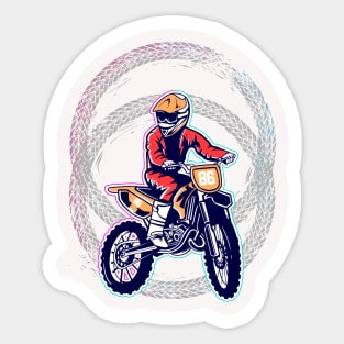 Motocross Stunt Rider Sticker for Sale by anandariki