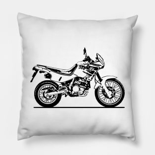 NX650 Dominator Motorcycle Sketch Art Pillow