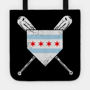 Chicago Flag Baseball Home Plate Sports Tote