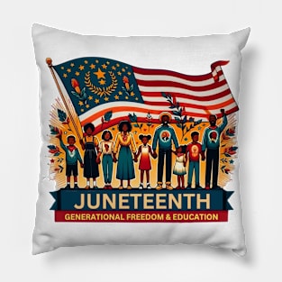 Celebrate Juneteenth: Embrace Generational Freedom & Education Pillow