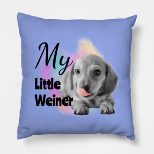 My Little Weiner Dachshund Puppy Pillow