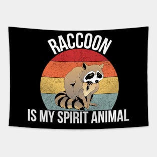 Raccoon Is My Spirit Animal - Cute For Mens, Womens, Boys, Girls Tapestry