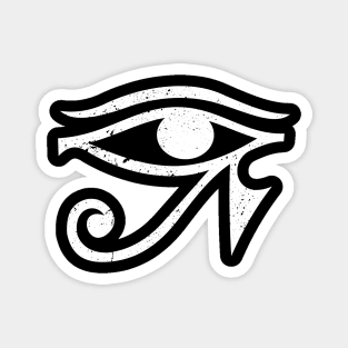 eye of horus distressed design in white Magnet