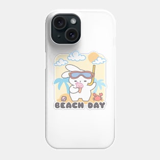 Sandy Toes & Sunshine Smiles: cute bunny's Summer Beach Adventure Phone Case