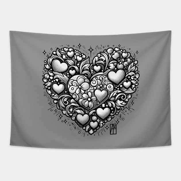 Heart for you - Valentine's Day - Heart shape - Cute Tapestry by ArtProjectShop