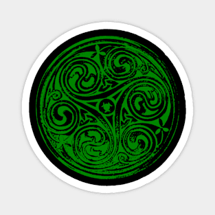 Green Whirls and Swirls Magnet