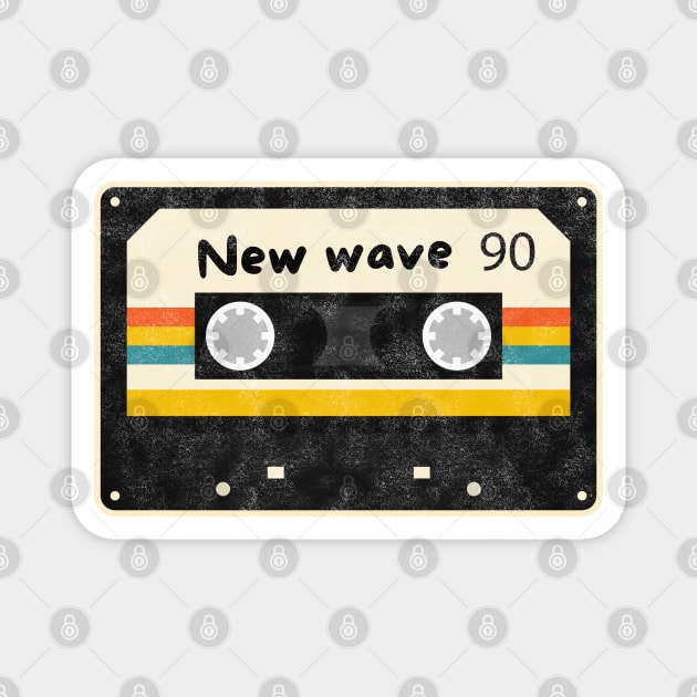 New Wave Retro Cassette Magnet by Stylecombinator