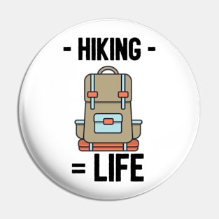 Hiking equals life Pin