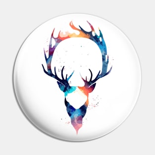 Stag Deer Wild Nature Animal Colors Art Pin