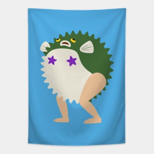 Reverse Mermaid - Pufferfish Tapestry