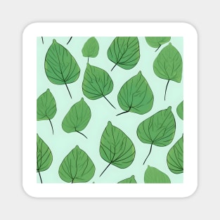 Green Leaves Pattern 1 Magnet
