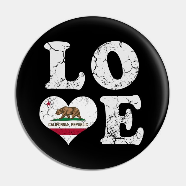  I Love You California Round Button Badge Brooch Pin