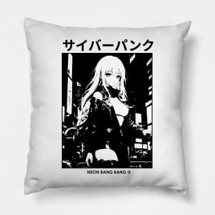 Cyberpunk Manga Girl Pillow