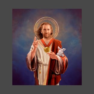 Saint Nicolas of Cage - Nic Cage Original Religious Painting T-Shirt