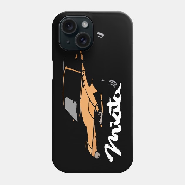 Miata MX5 I NA Yellow Cutout Phone Case by CharlieCreator