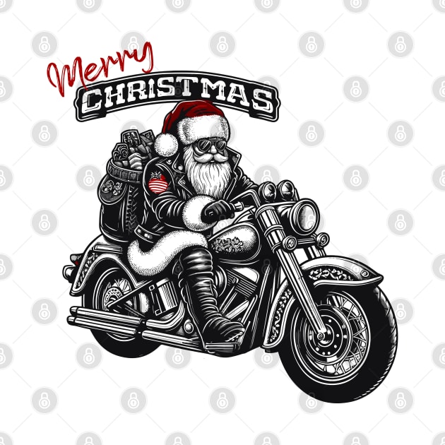 Chopper Santa “Merry Christmas” by PrintSoulDesigns