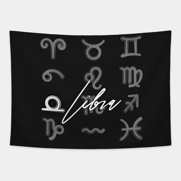 LIBRA ZODIAC SIGN SHIRT Tapestry by DimDom