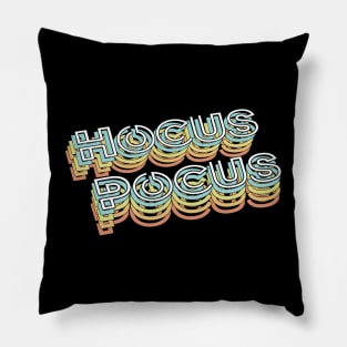 Hocus Pocus Retro Typography Faded Style Pillow