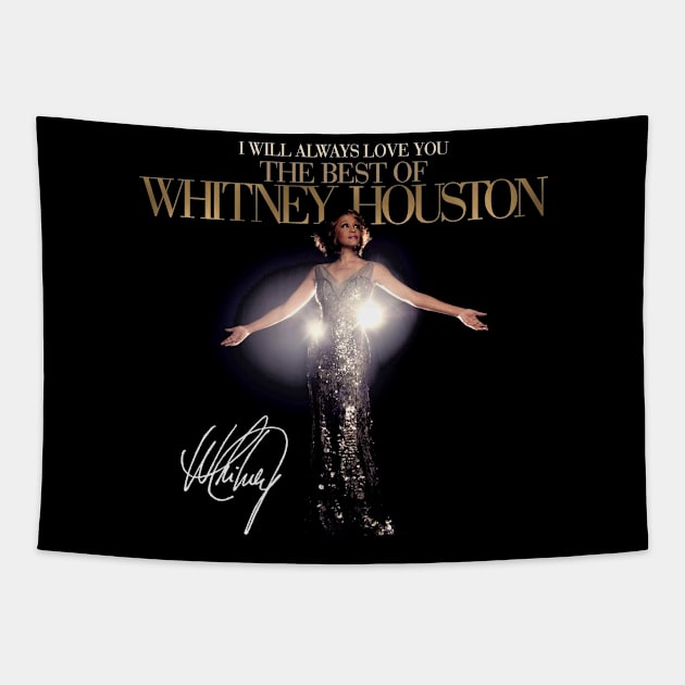 Whitney Houston Vintage I Will Always Love You The Best Of Whitney Houston Tapestry by Garza Arcane