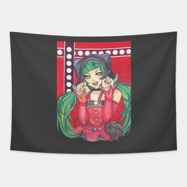 catfood miku Tapestry by ekkimu