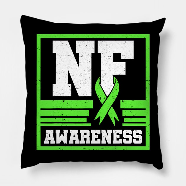 NF Awareness Neurofibromatosis Schwannomatosis Warrior Pillow by JazlynShyann