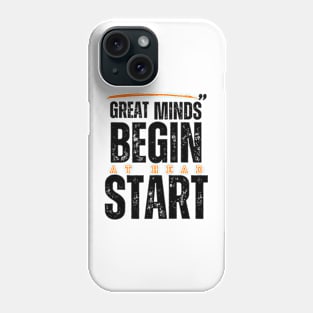 Great Minds Begin At Head Start first day of school Phone Case