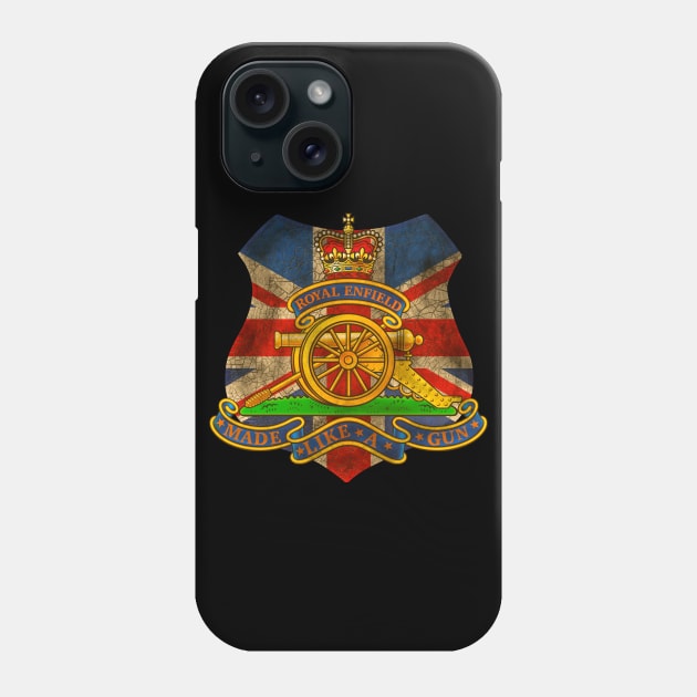 Legendary Vintage Royal Enfield Motorcycle Crest Phone Case by MotorManiac